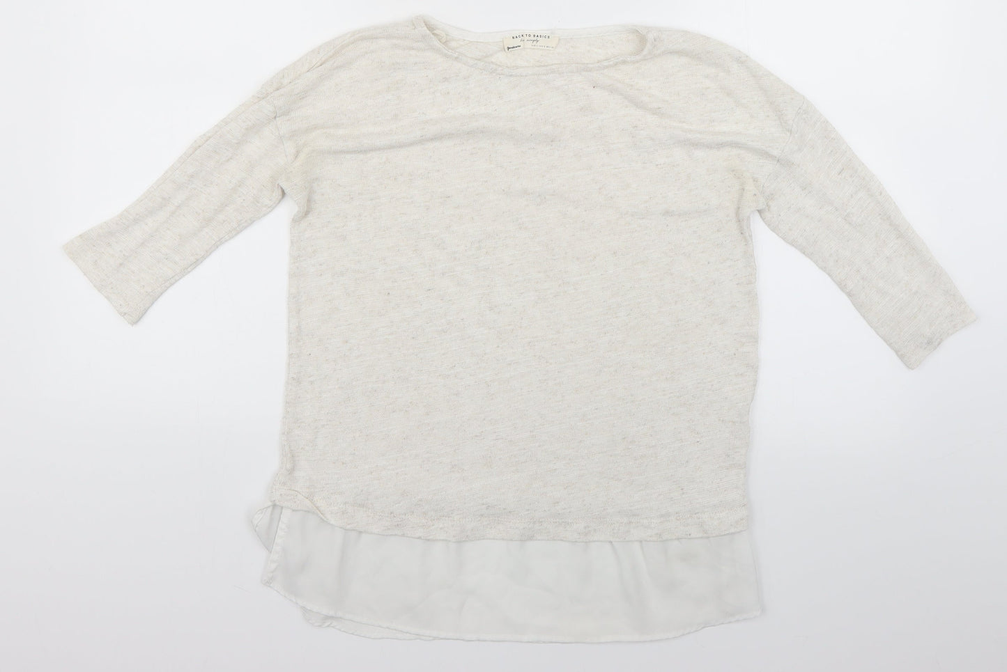 back to basics Womens Beige   Basic Blouse Size 6