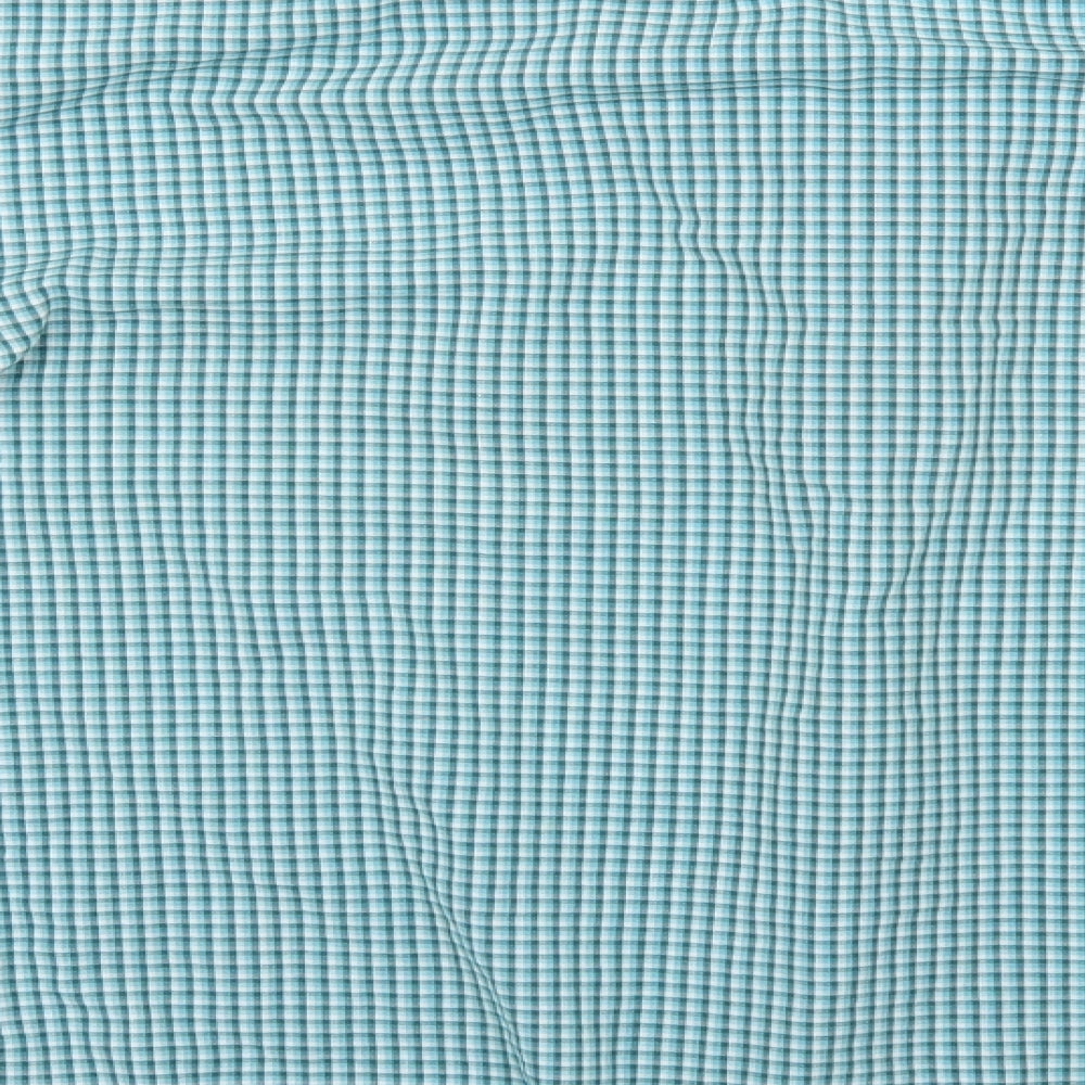 BHS Mens Green Check   Button-Up Size M