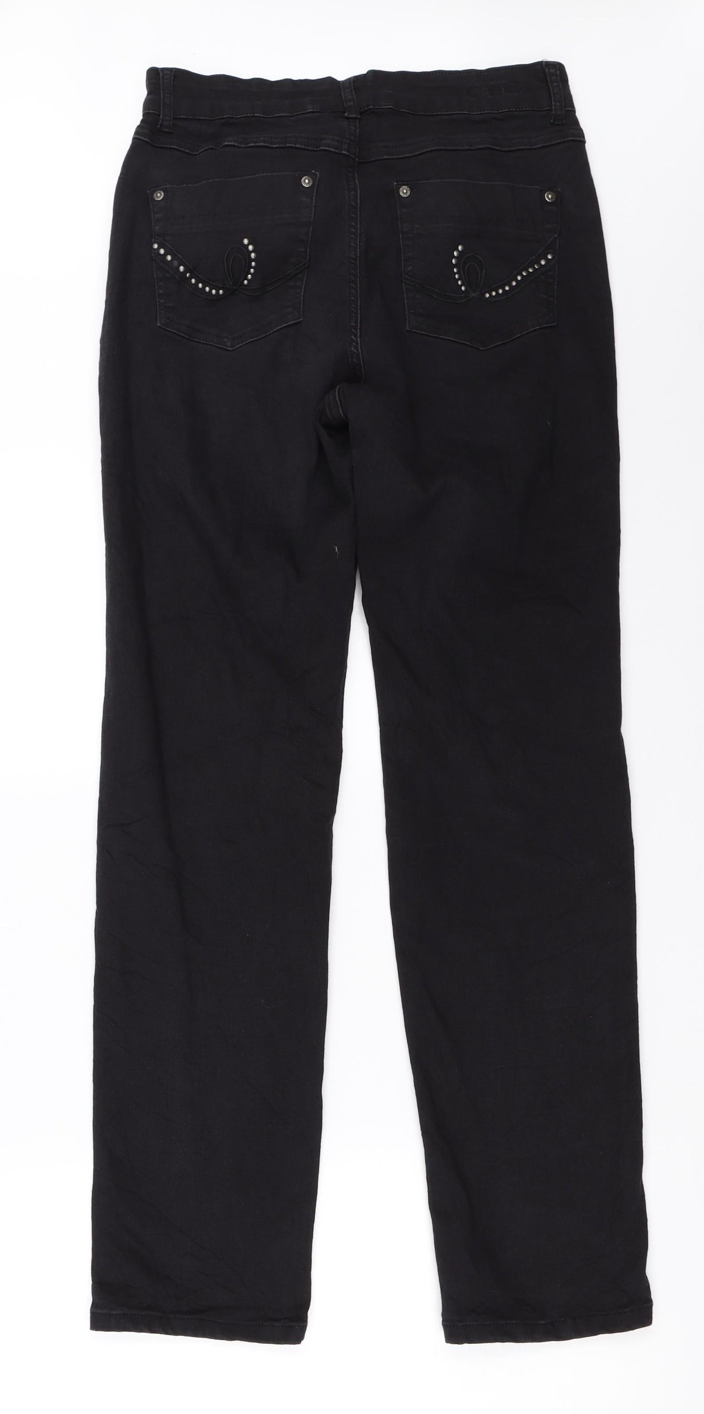 C.RO Womens Black   Straight Jeans Size 42 L30 in