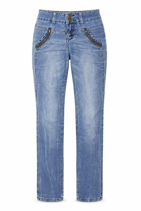 Troll Womens Blue  Denim Straight Jeans Size 34 L31.5 in