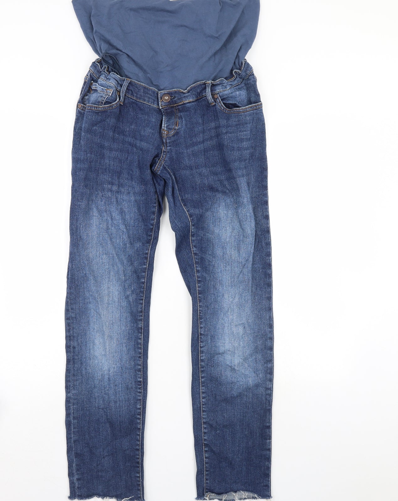 Preworn Womens Blue  Denim Straight Jeans Size 32 in L32 in