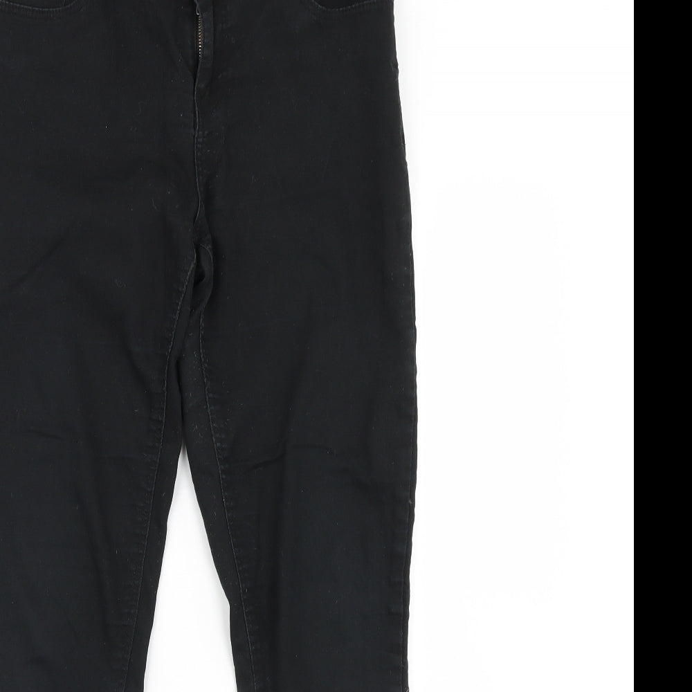Preworn Womens Black  Denim Skinny Jeans Size 12 L30 in