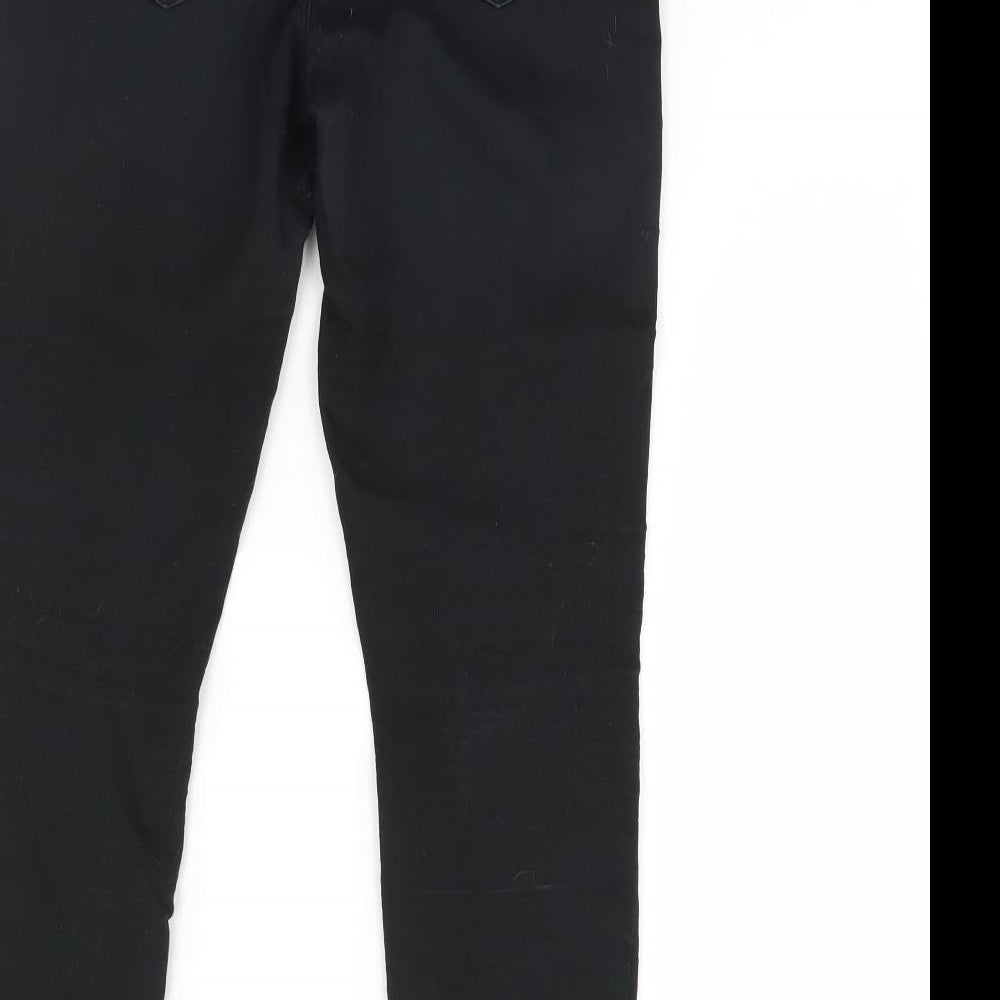 Preworn Womens Black  Denim Skinny Jeans Size 12 L30 in