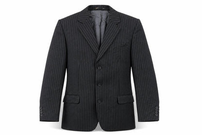 Oaks Mens Grey Striped  Jacket Blazer Size 42  - Shoulder Pads