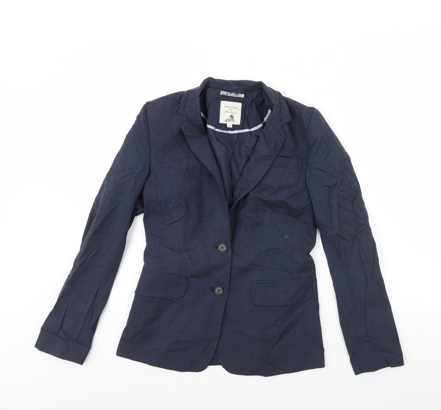 Vacknox Womens Blue   Jacket Blazer Size 4  - Shoulder Pads