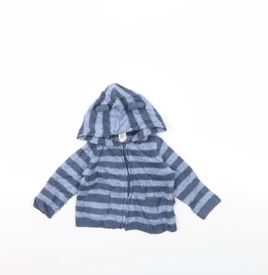 Gap Baby Blue Striped  Jacket  Size 6-9 Months