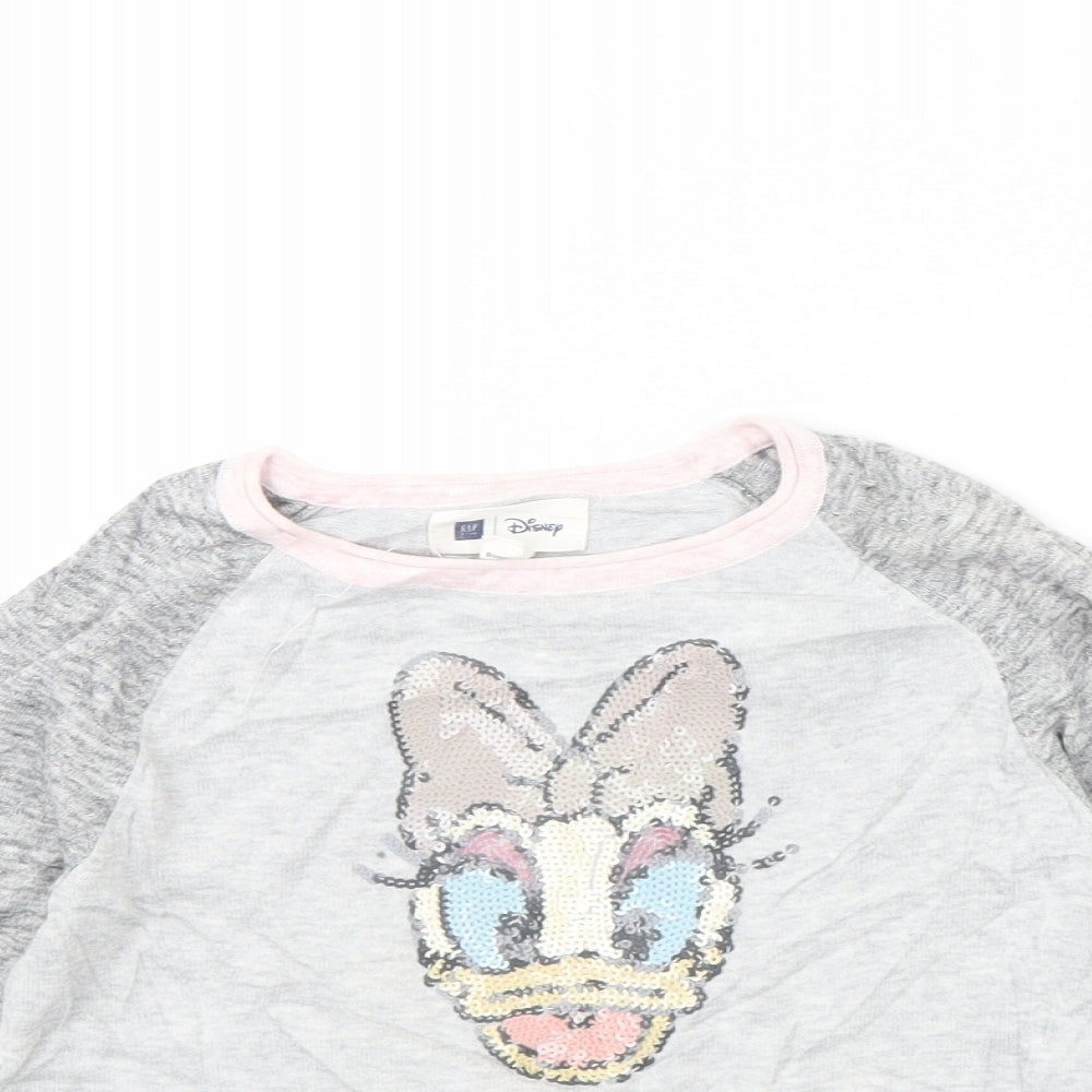 Gap Girls Grey   Pullover Jumper Size S  - Daisy duck