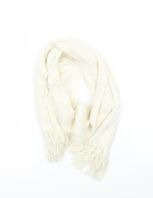 Preworn Womens White    Scarf