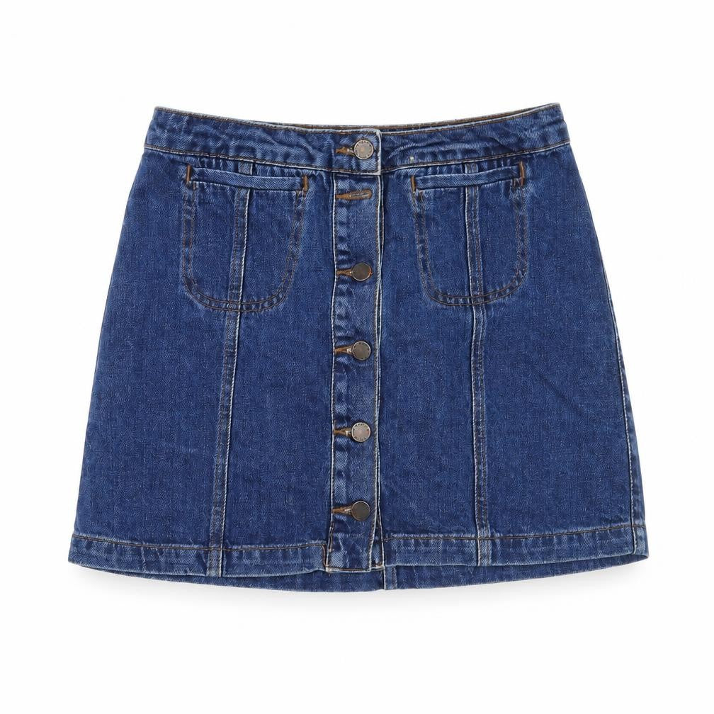 Topshop Womens Blue   A-Line Skirt Size 28