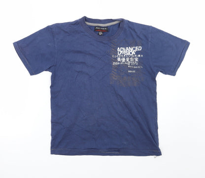 Additional front view of Rebel boys’ blue basic t-shirt, size 10-11, years