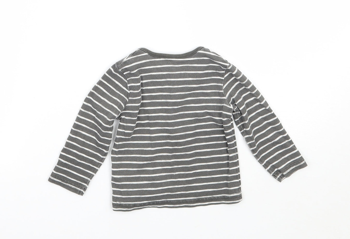 TU Baby Grey Striped  Basic T-Shirt Size 3-6 Months