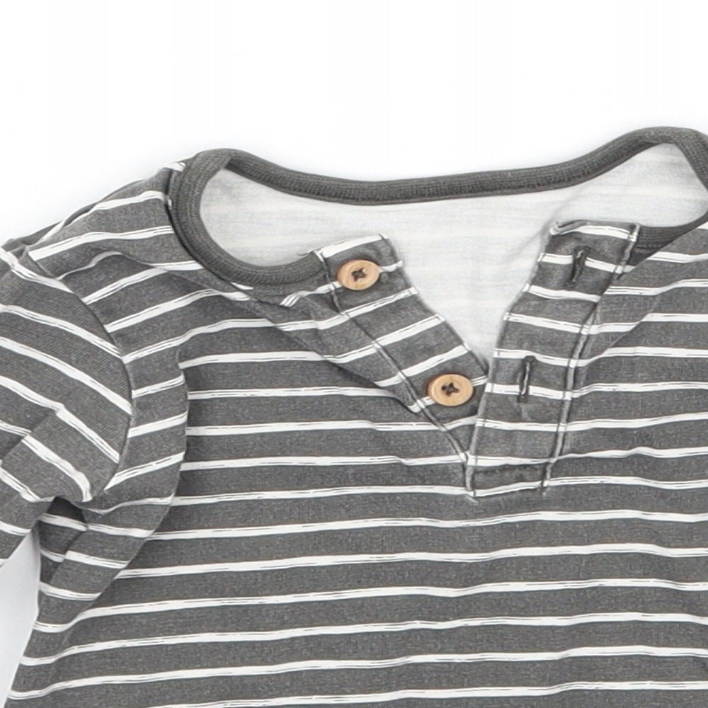 TU Baby Grey Striped  Basic T-Shirt Size 3-6 Months