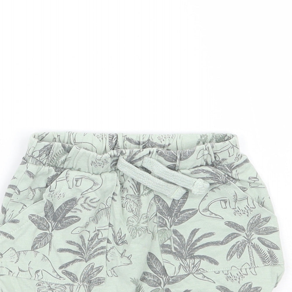 TU Baby Green Floral  Cropped Trousers Size 0-3 Months