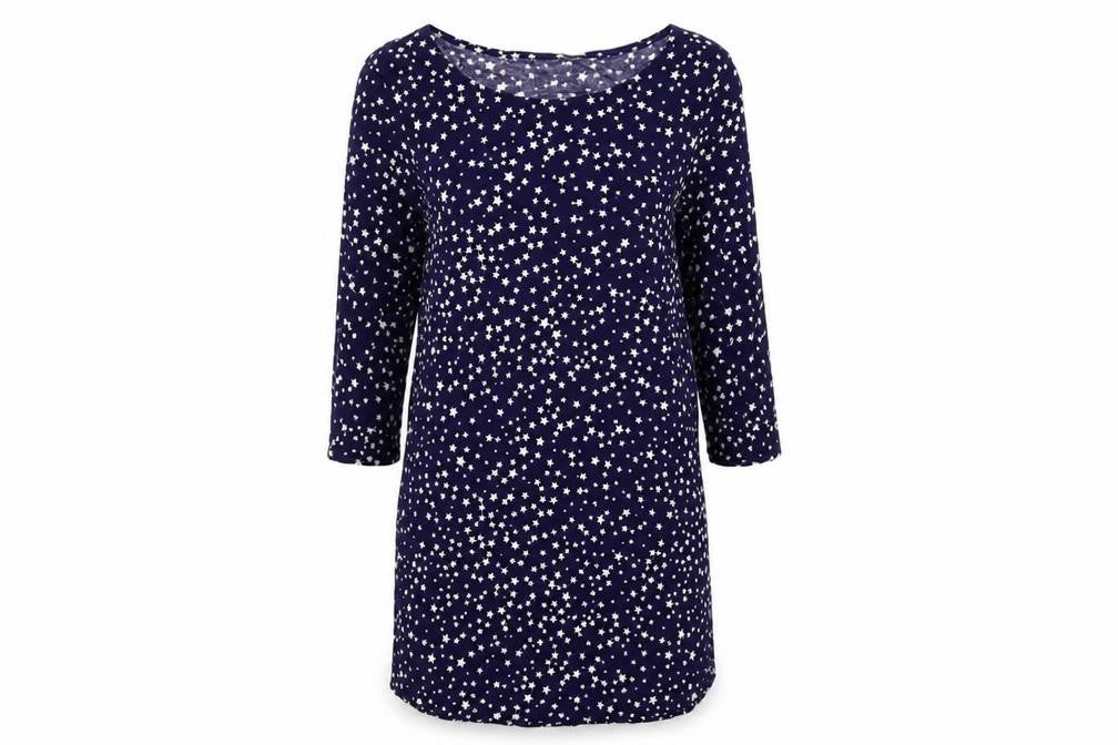 H&M Womens Blue Geometric  Slip Dress  Size S  - Stars