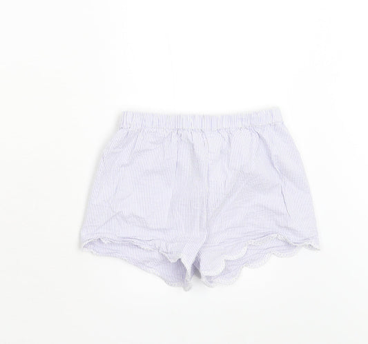 John Lewis Girls Blue Striped  Utility Shorts Size 10 Years