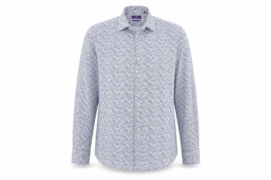 Next Mens Blue Floral   Button-Up Size 18
