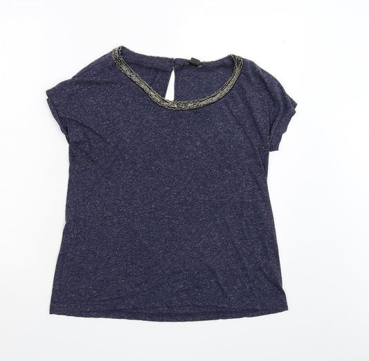 ESMARA Womens Blue   Basic T-Shirt Size 14