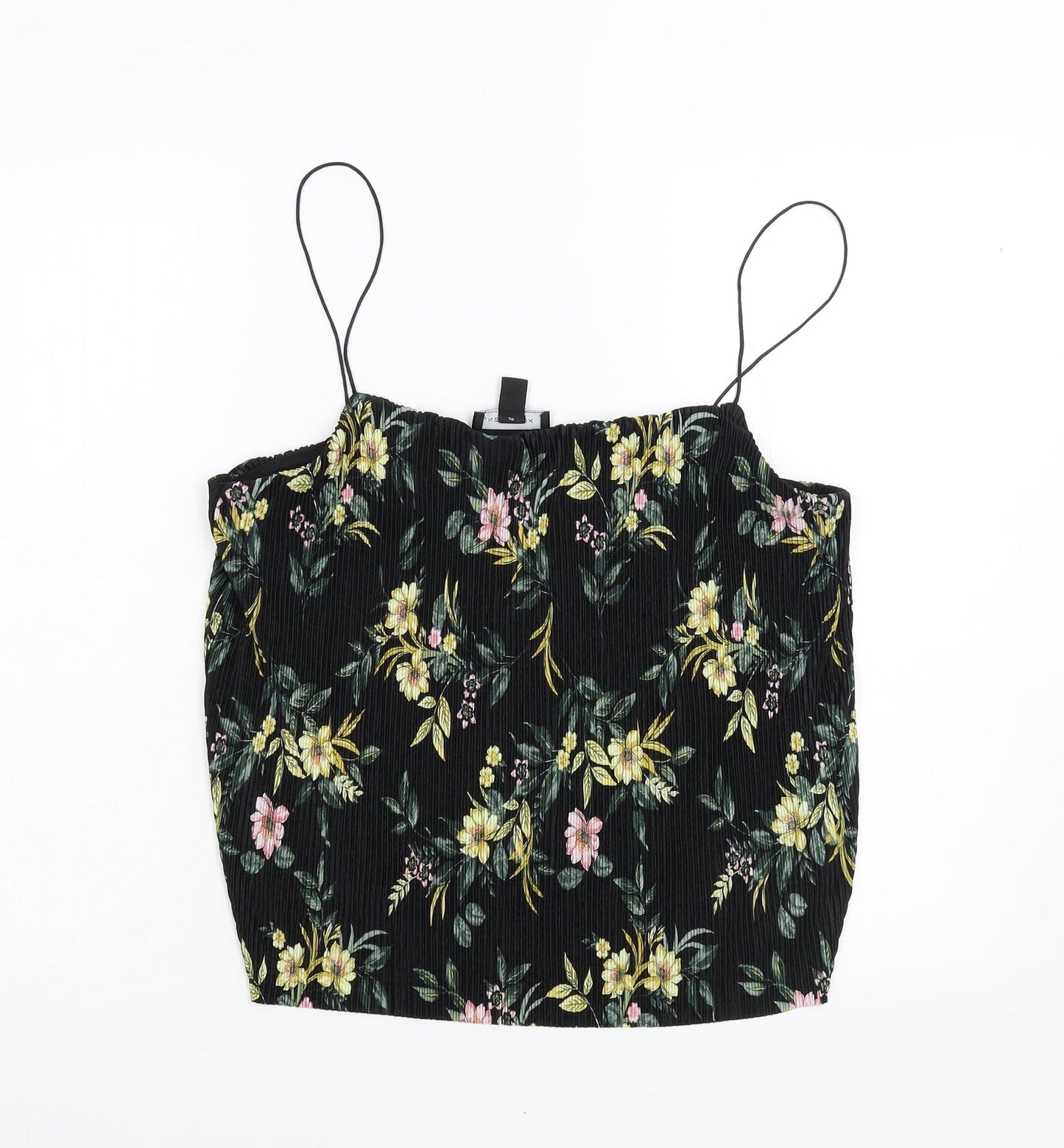 New Look Womens Black Floral  Camisole Tank Size 12