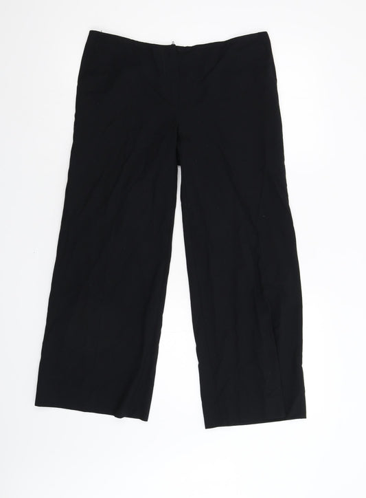 Preworn Womens Black   Trousers  Size 12 L26 in