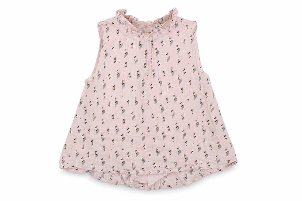 Fearne Girls Pink Geometric  Basic Blouse Size 2-3 Years
