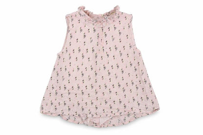 Front view of Fearne girls’ pink geometric basic blouse, size 2-3, years