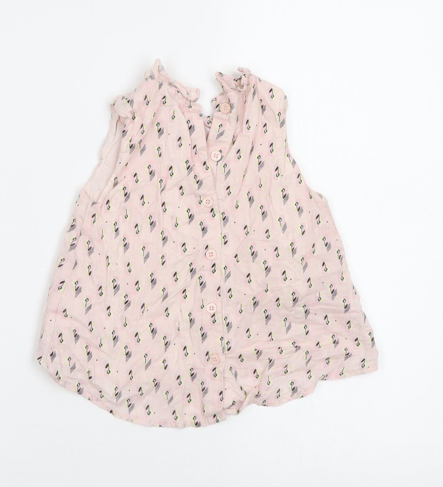 Fearne Girls Pink Geometric  Basic Blouse Size 2-3 Years