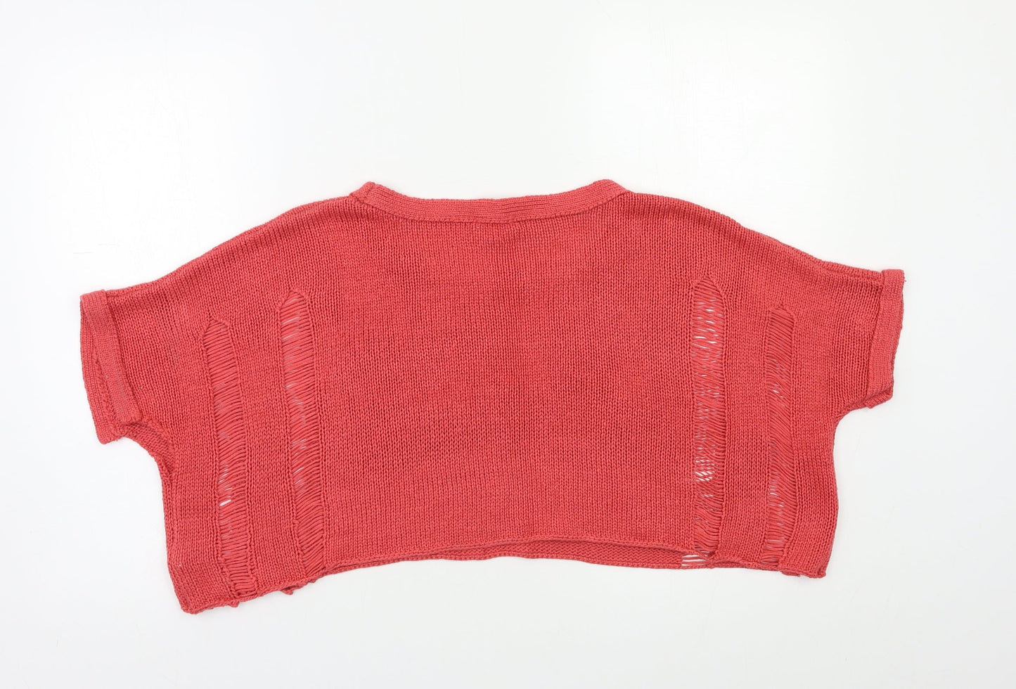 I Love H81 Womens Red   Pullover Jumper Size M  - Cropped
