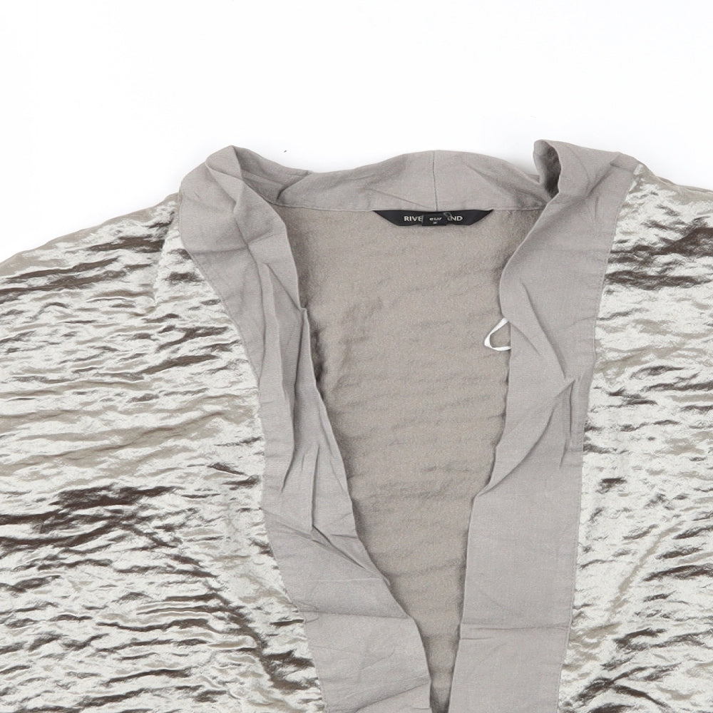 River Island Womens Gold   Jacket  Size M  - Gold effect fabric
