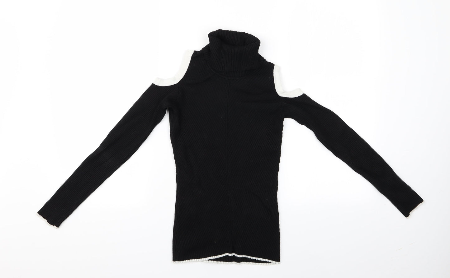 XOXO Womens Black   Pullover Jumper Size M  - cut out shoulder