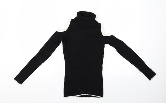 XOXO Womens Black   Pullover Jumper Size M  - cut out shoulder