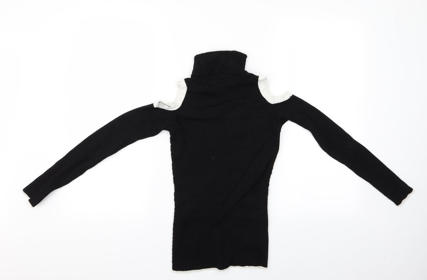 XOXO Womens Black   Pullover Jumper Size M  - cut out shoulder