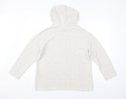 H&M Womens White   Pullover Hoodie Size S