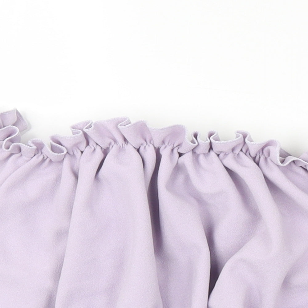 New Look Womens Purple   Cropped Blouse Size 8