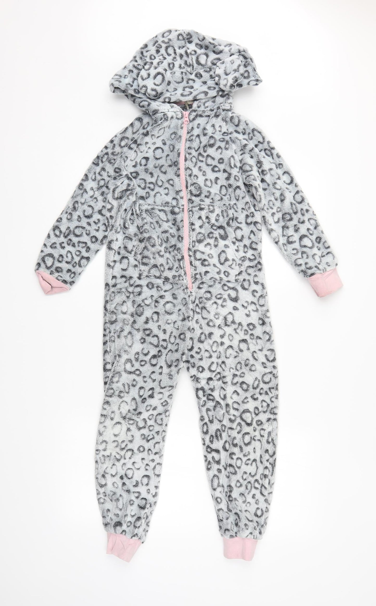 NEXT Girls Grey Animal Print   One Piece