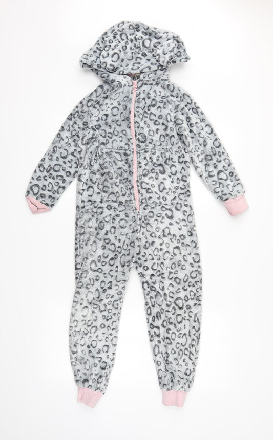 NEXT Girls Grey Animal Print   One Piece