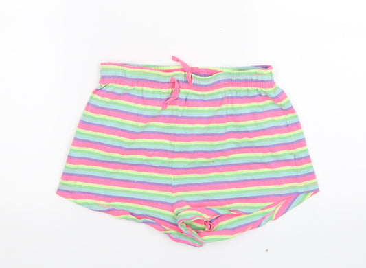 NEXT Girls Pink Striped  Hot Pants Shorts Size 11 Years