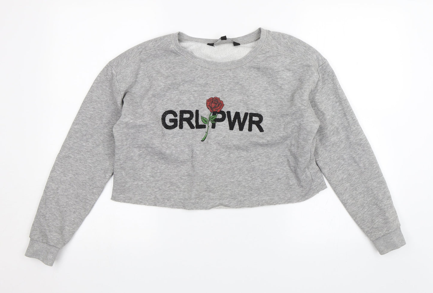 New Look Girls Grey   Pullover Jumper Size 12-13 Years  - GRL PWR
