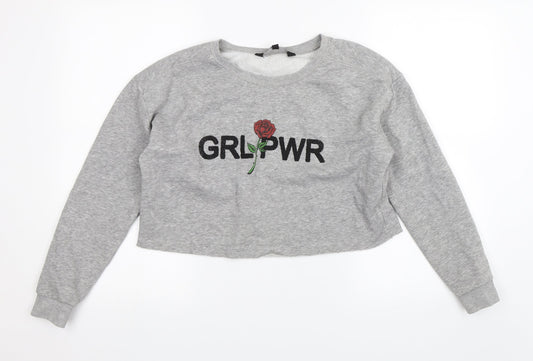 New Look Girls Grey   Pullover Jumper Size 12-13 Years  - GRL PWR