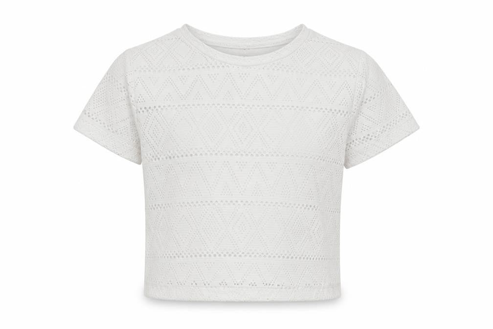 Candy Couture Girls White   Basic T-Shirt Size 11 Years