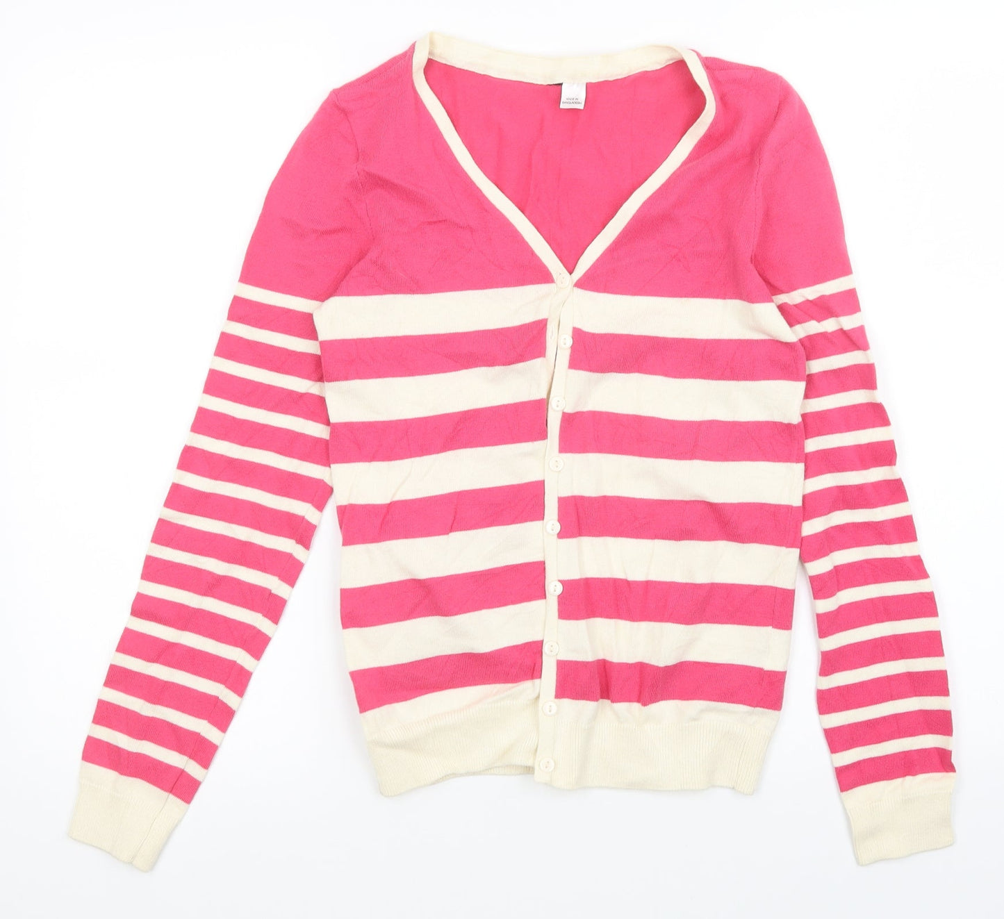 Preworn Womens Multicoloured Striped  Cardigan Jumper