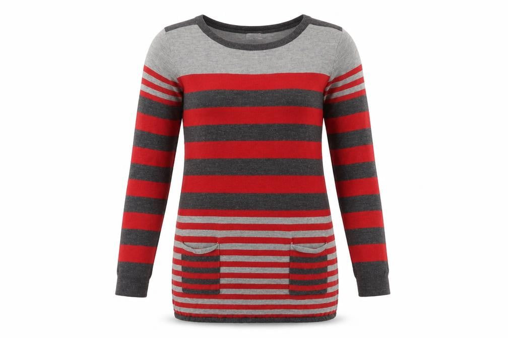 mimosa Womens Multicoloured Striped  Pullover Jumper Size L