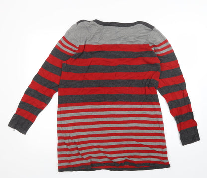 mimosa Womens Multicoloured Striped  Pullover Jumper Size L