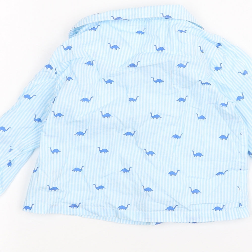 John Lewis Baby Blue   Basic Button-Up Size 12-18 Months