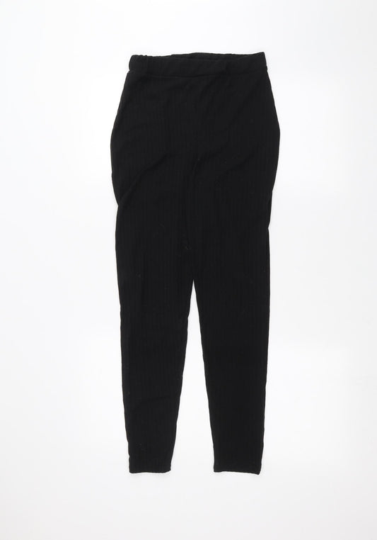 Boohoo Womens Black   Trousers  Size 10 L25 in