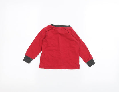Back view of Matalan Baby Red Basic T-Shirt, size 12-18, Months