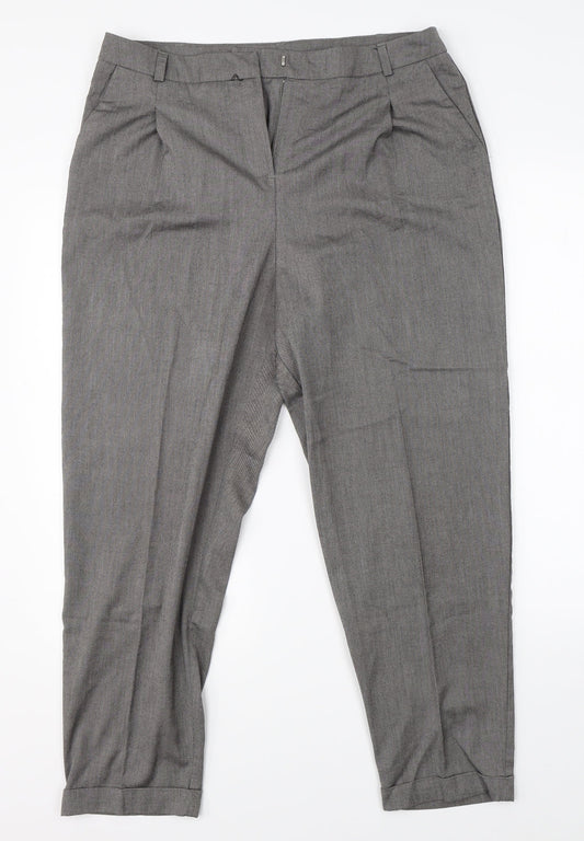 Very Womens Grey   Dress Pants Trousers Size 14 L24 in