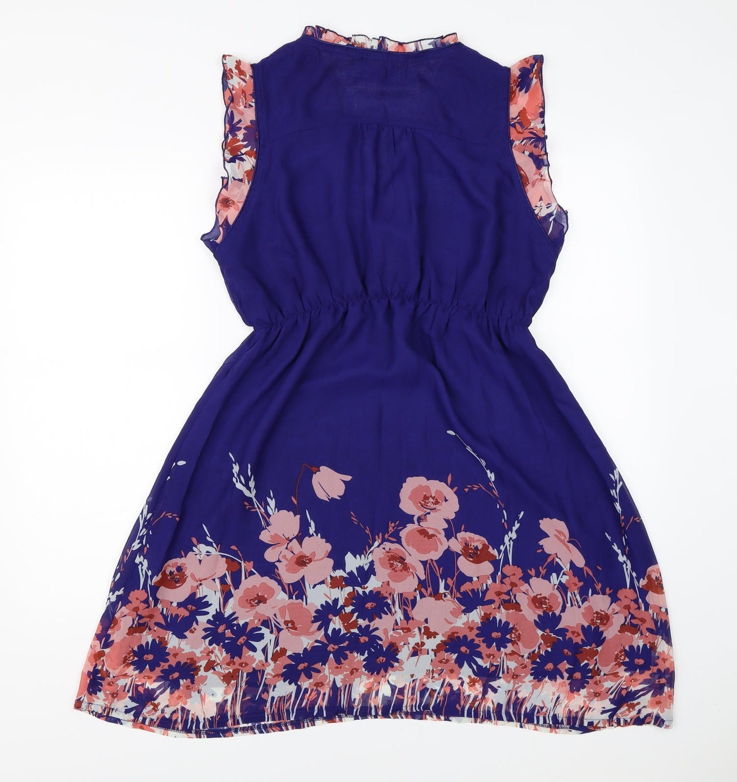 Aprico Womens Blue Floral  Shift  Size M