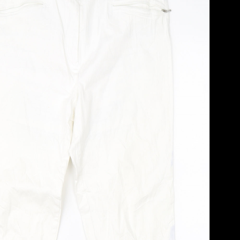 Ulla Popken Womens White   Trousers  Size 18 L28 in