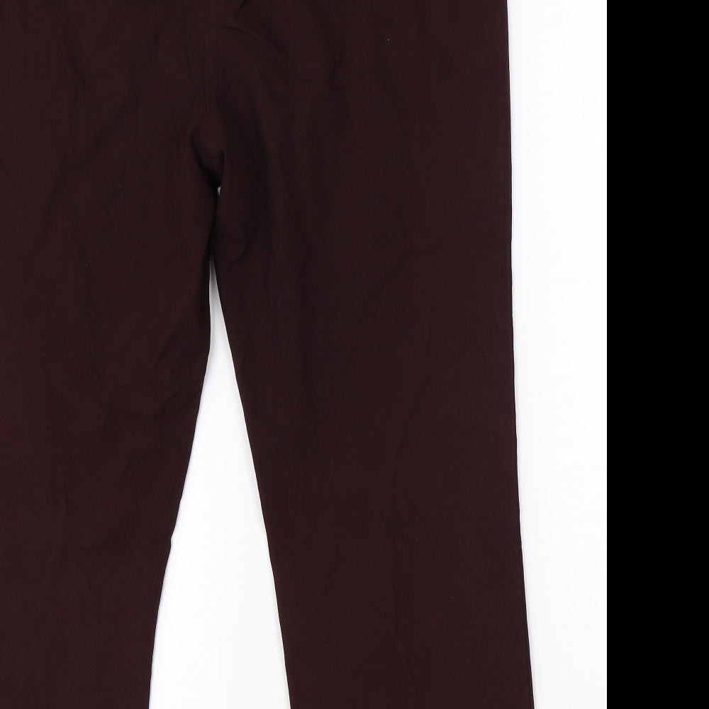 M&S Womens Red   Dress Pants Trousers Size 34 in L24 in