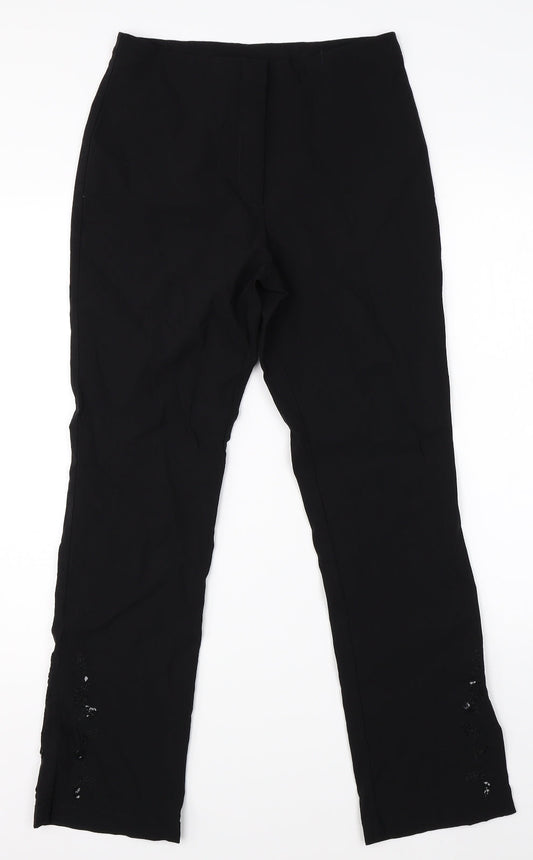 Casual Club Womens Black   Dress Pants Trousers Size 12 L28 in